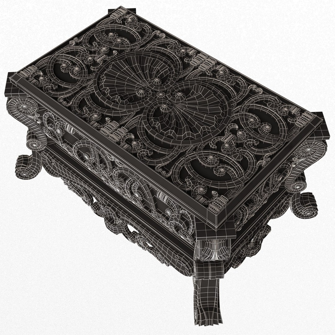 Casket Carved 013 White 3D Model - TurboSquid 2207842