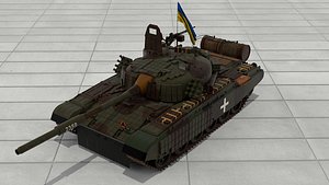 3D PT 91 Twardy Ukraina Modo 17 model