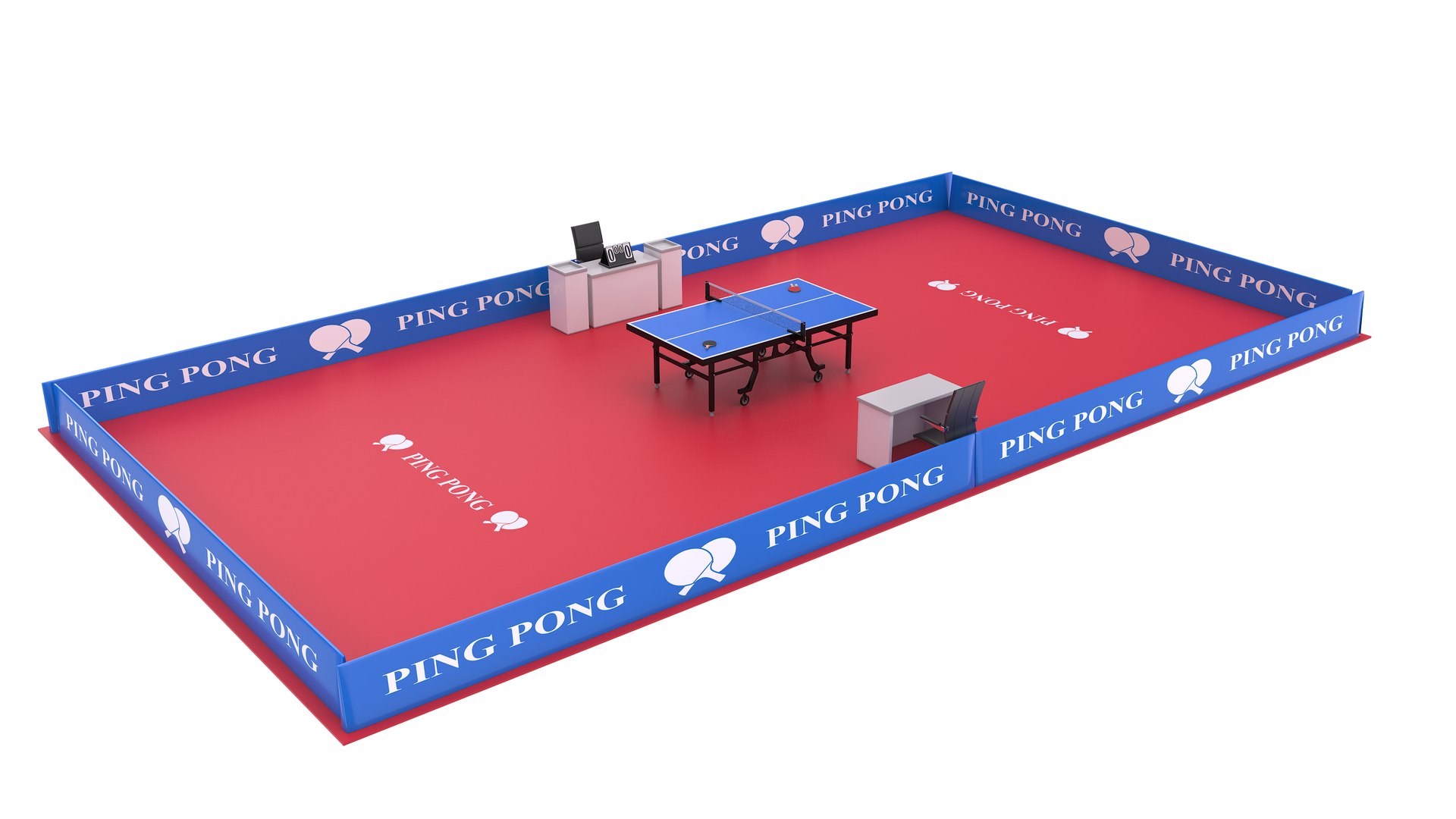 Table Tennis Court 3D Model TurboSquid 2097906