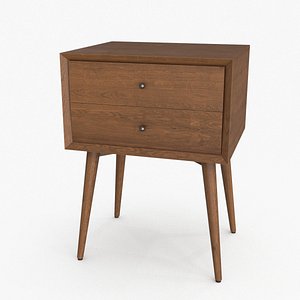 Mid-Century Nightstand(1) 3D model
