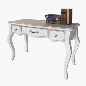 3d table books model