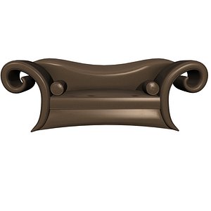 3D canap en cuir couleur model