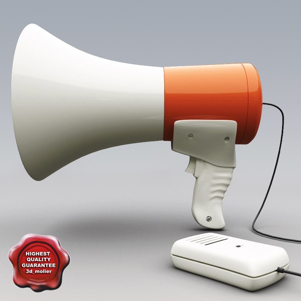 megaphone modelled 3d model