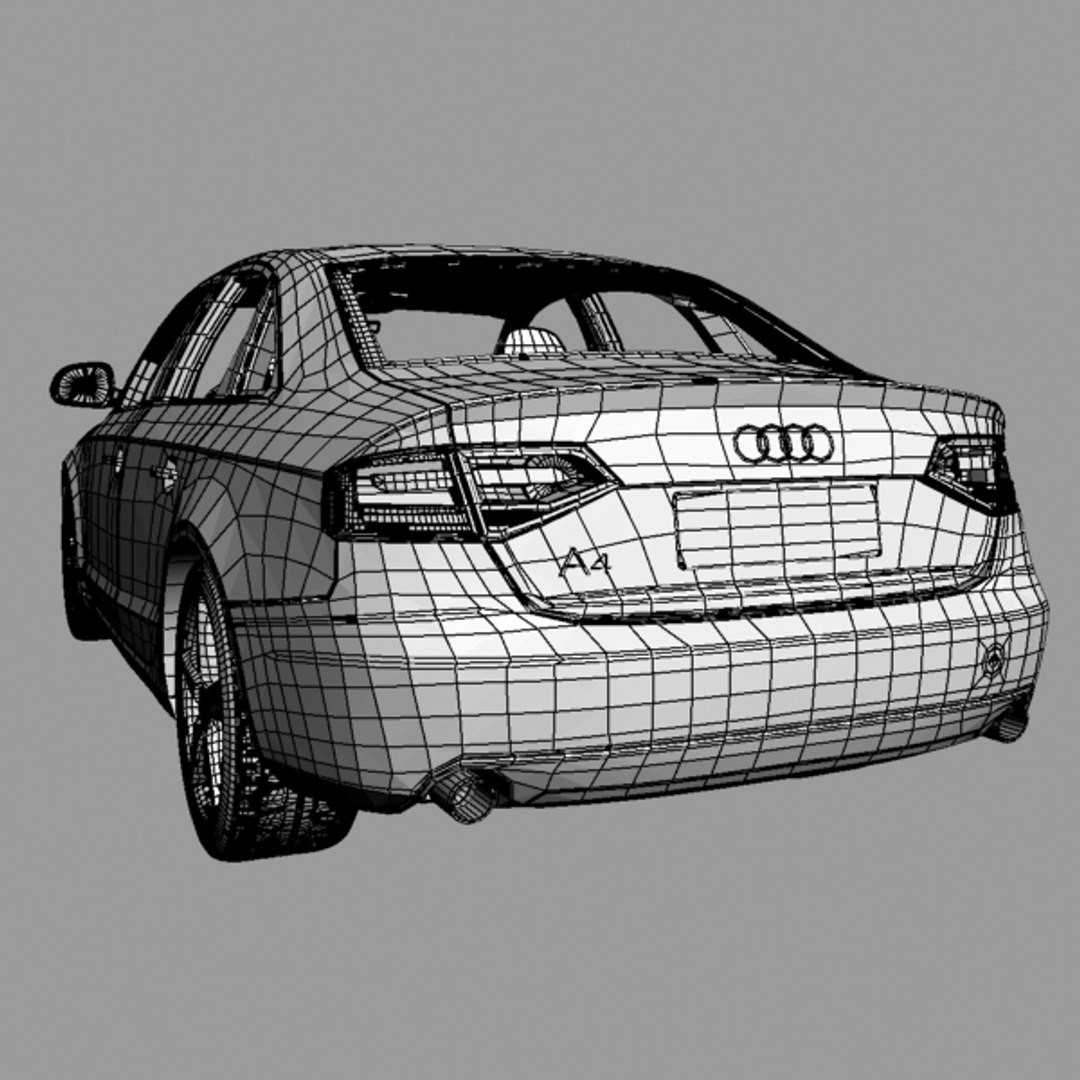 Audi A4 2008 3d Model