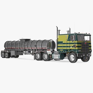 Marmon Truck with Tanker Trailer 3D model
