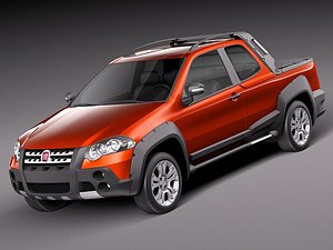 fiat strada adventure pickup 3d 3ds