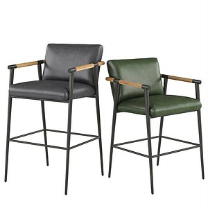 Russell Leather Bar Stools