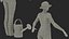 Jardinier Asiatique Femme Rigged