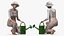 Jardinier Asiatique Femme Rigged