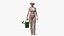 Jardinier Asiatique Femme Rigged