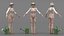Jardinier Asiatique Femme Rigged