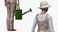 Jardinier Asiatique Femme Rigged