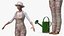Jardinier Asiatique Femme Rigged
