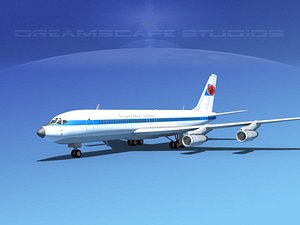 707-320 airlines boeing 707 3d max