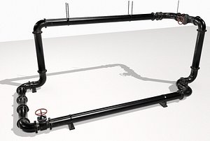 3D pack pipes pbr model