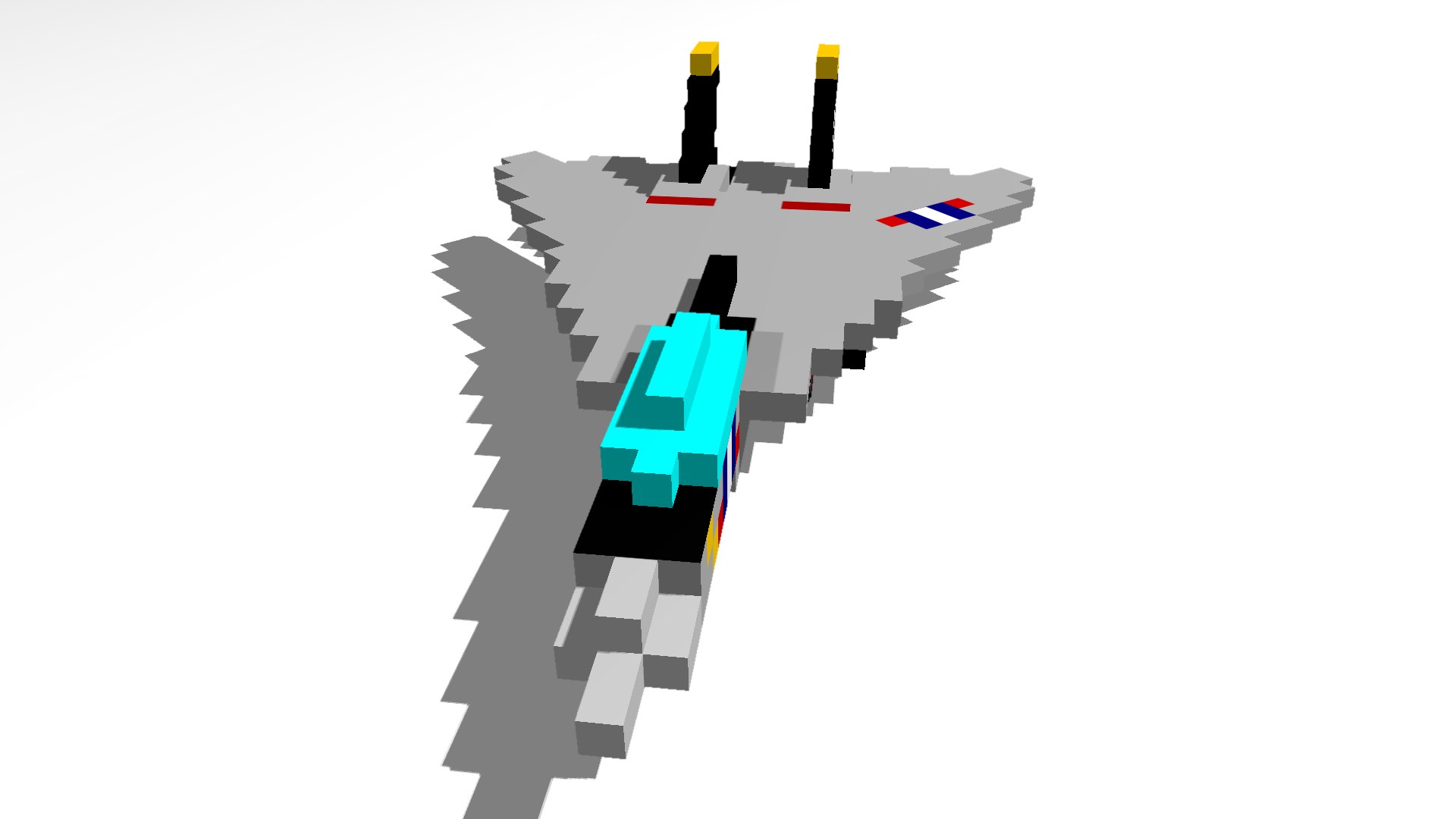 F14 Tomcat - Pixelated Model - TurboSquid 1921210