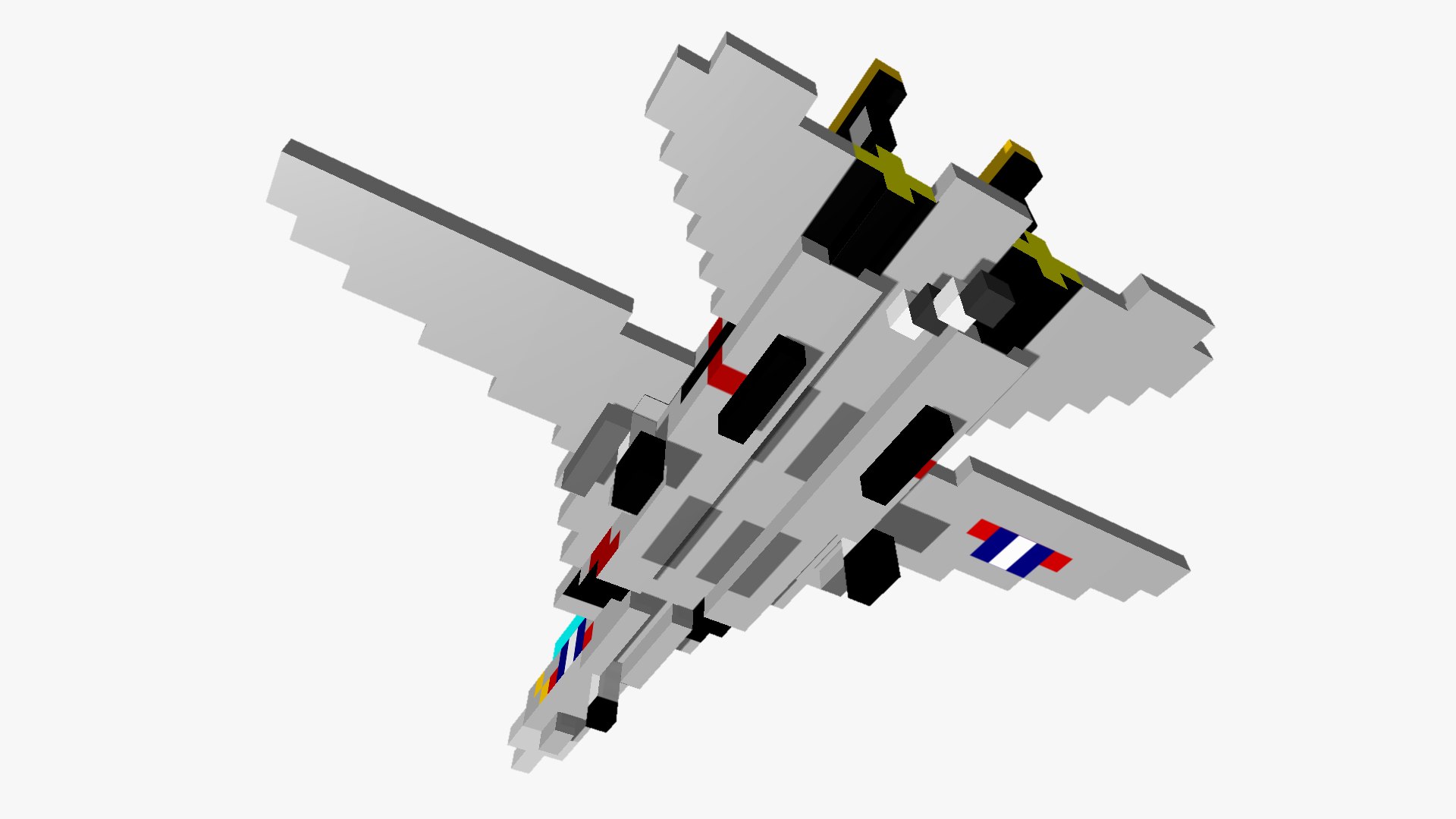 F14 Tomcat - Pixelated Model - TurboSquid 1921210
