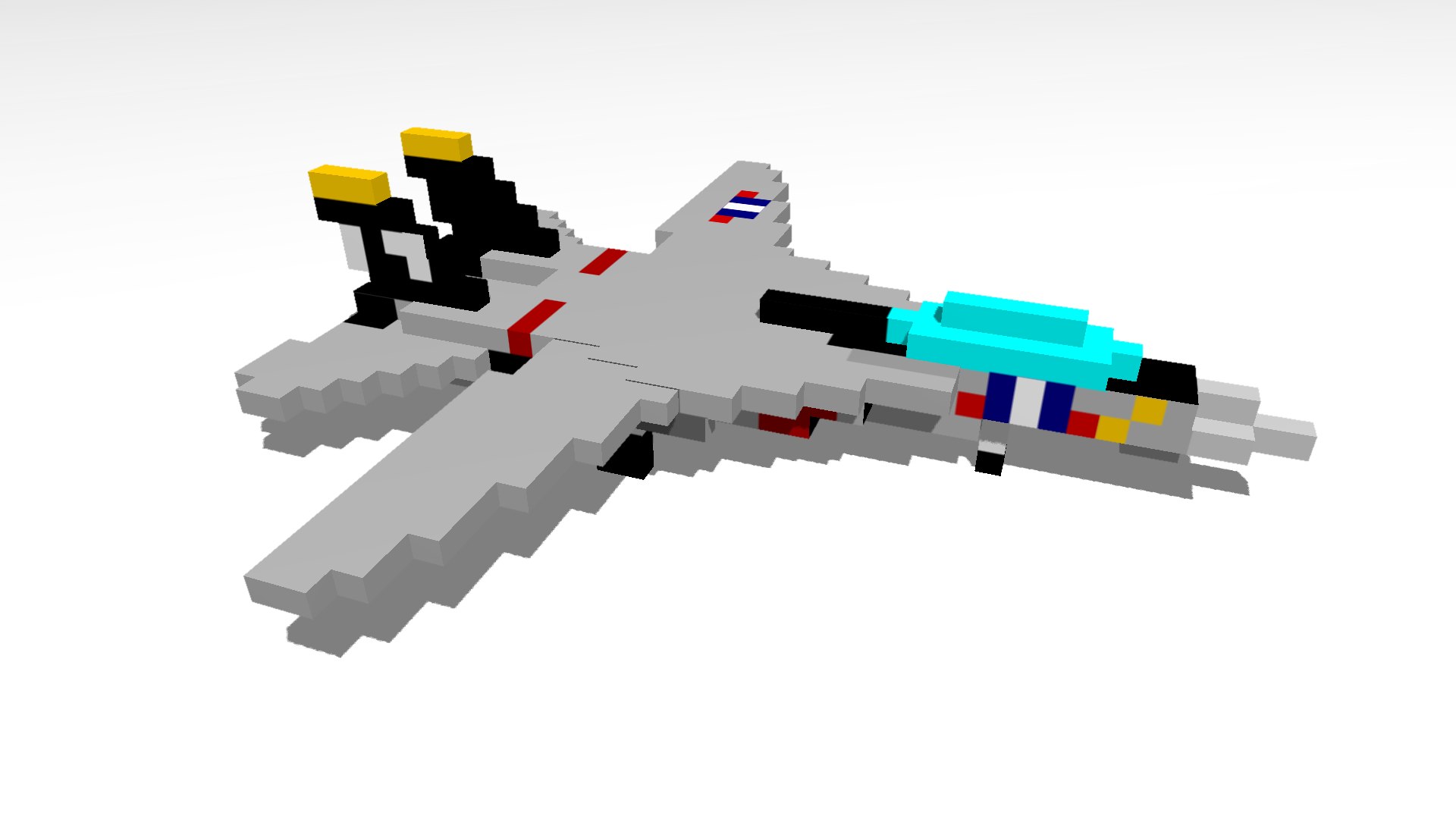 F14 Tomcat - Pixelated Model - TurboSquid 1921210