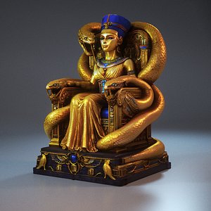 Thronet egyptian sculptures 3D model