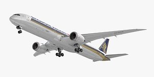 3D model boeing 787-10 singapore airlines