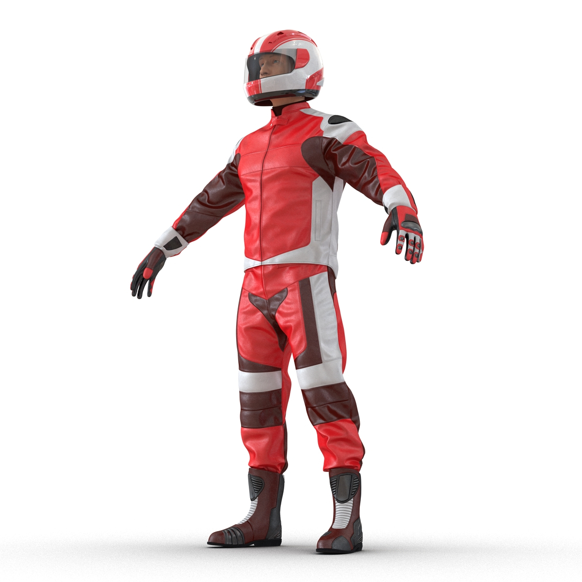 motorcycle rider generic 2 3d max