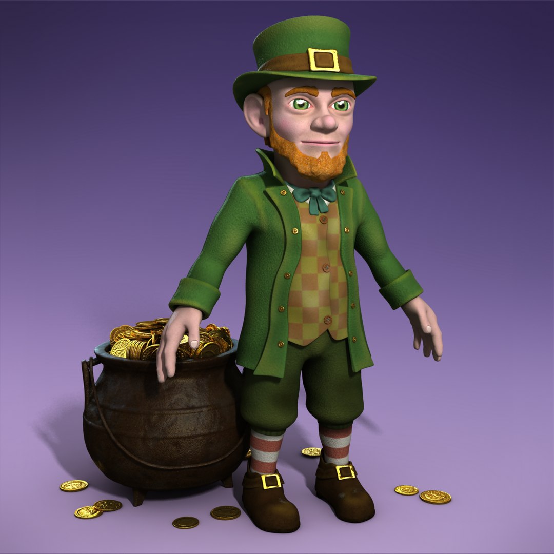 3ds max leprechaun gold character