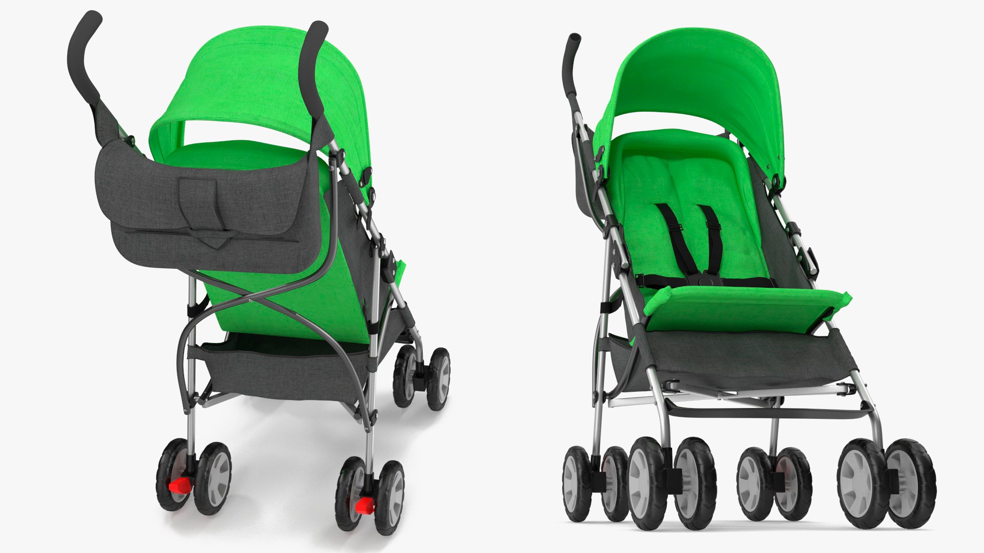 Lightweight Umbrella Stroller Spring Green 3D Model - TurboSquid 2146503