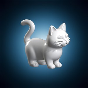 Cat Drawer Knob 3D Print Model 3D