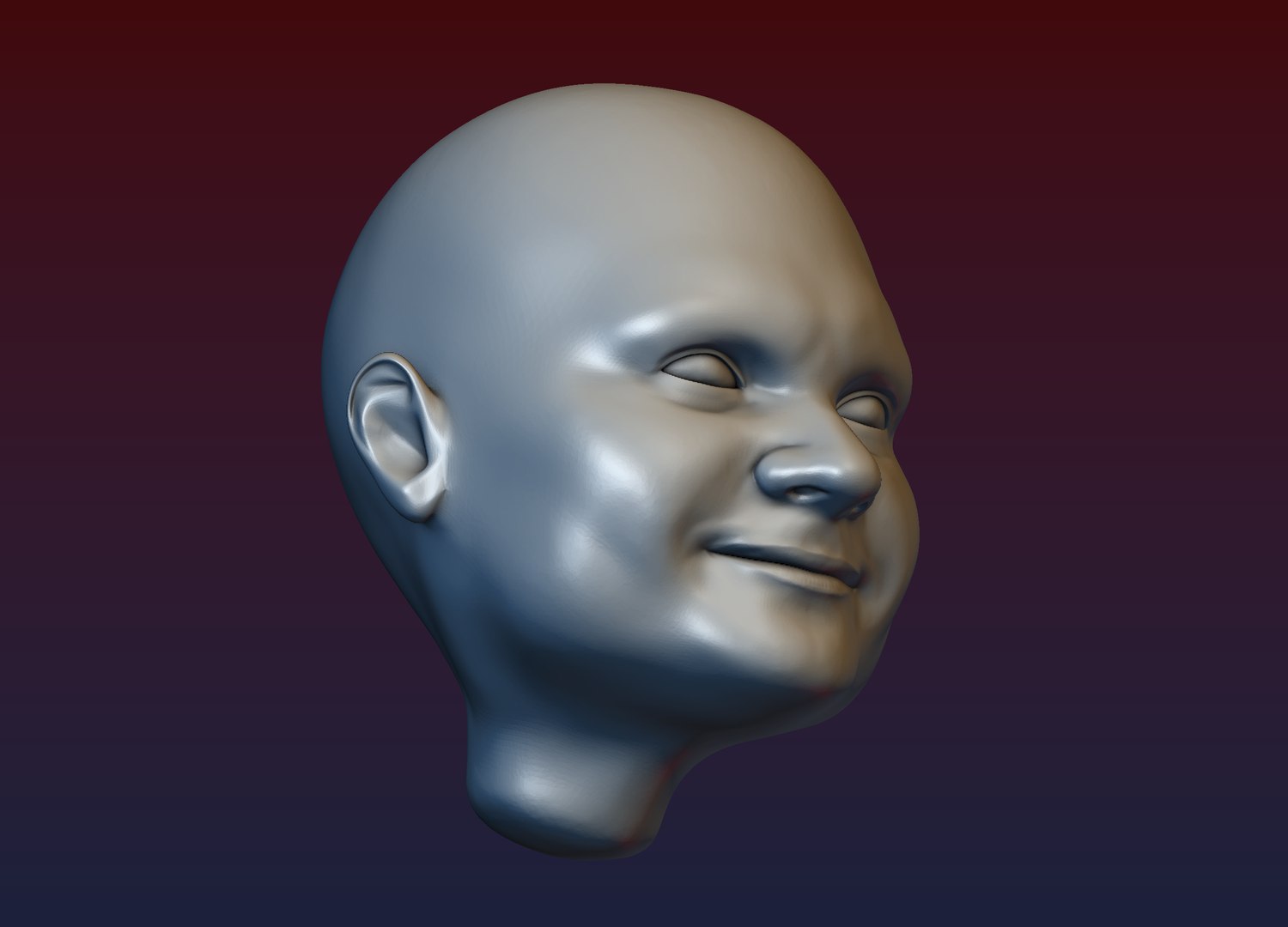 Male Head 5 Bald Head 3D Model - TurboSquid 1889193