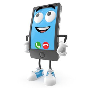 3D rigged cell phone model