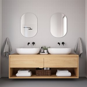 3D mirror washbasin