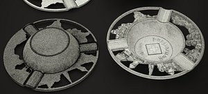 3D SWISS PEWTER ASHTRAY 2023 RAW model