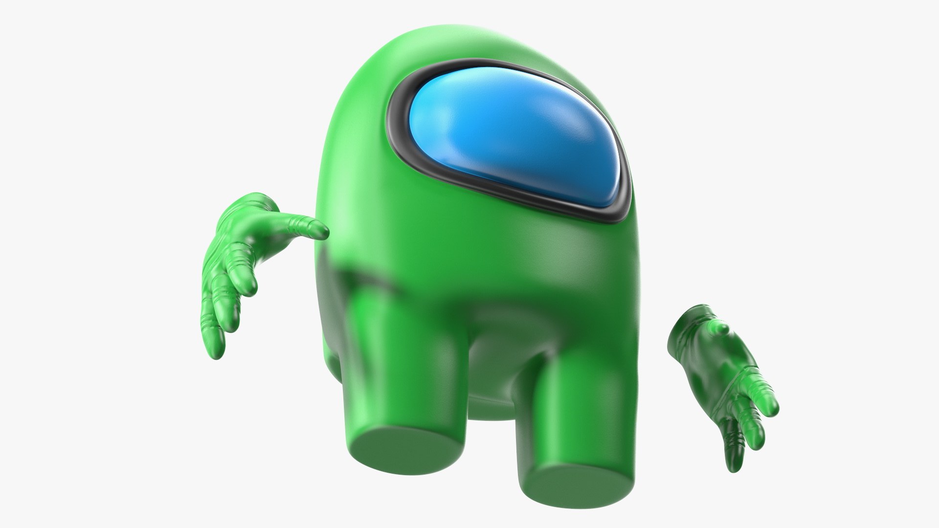 Among Us Character Green Rigged for Modo 3D model preview