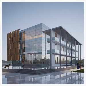 3D modern realistic building