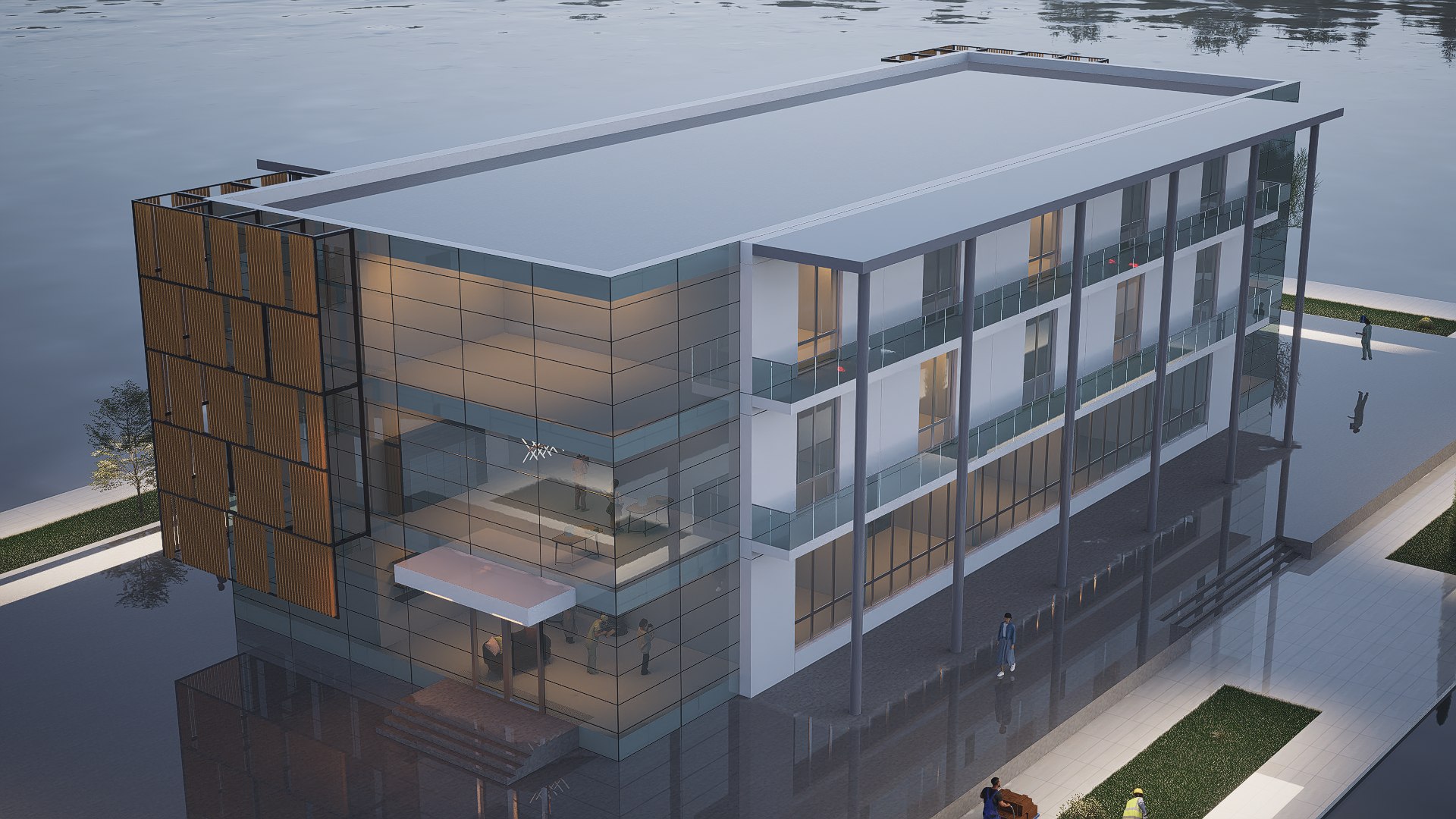 3D Modern Realistic Building - TurboSquid 2289923