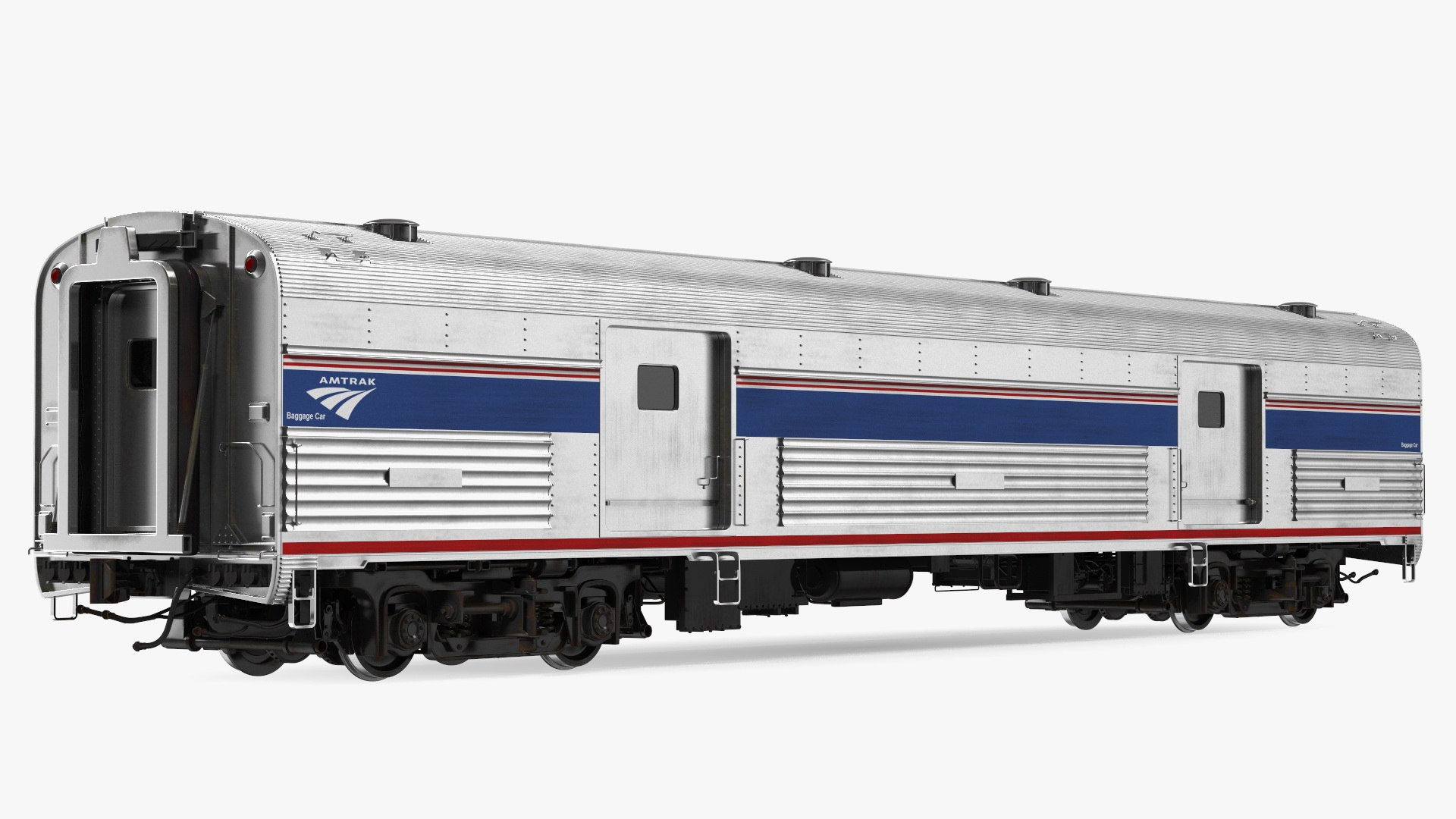 Baggage Car Amtrak 3D model preview