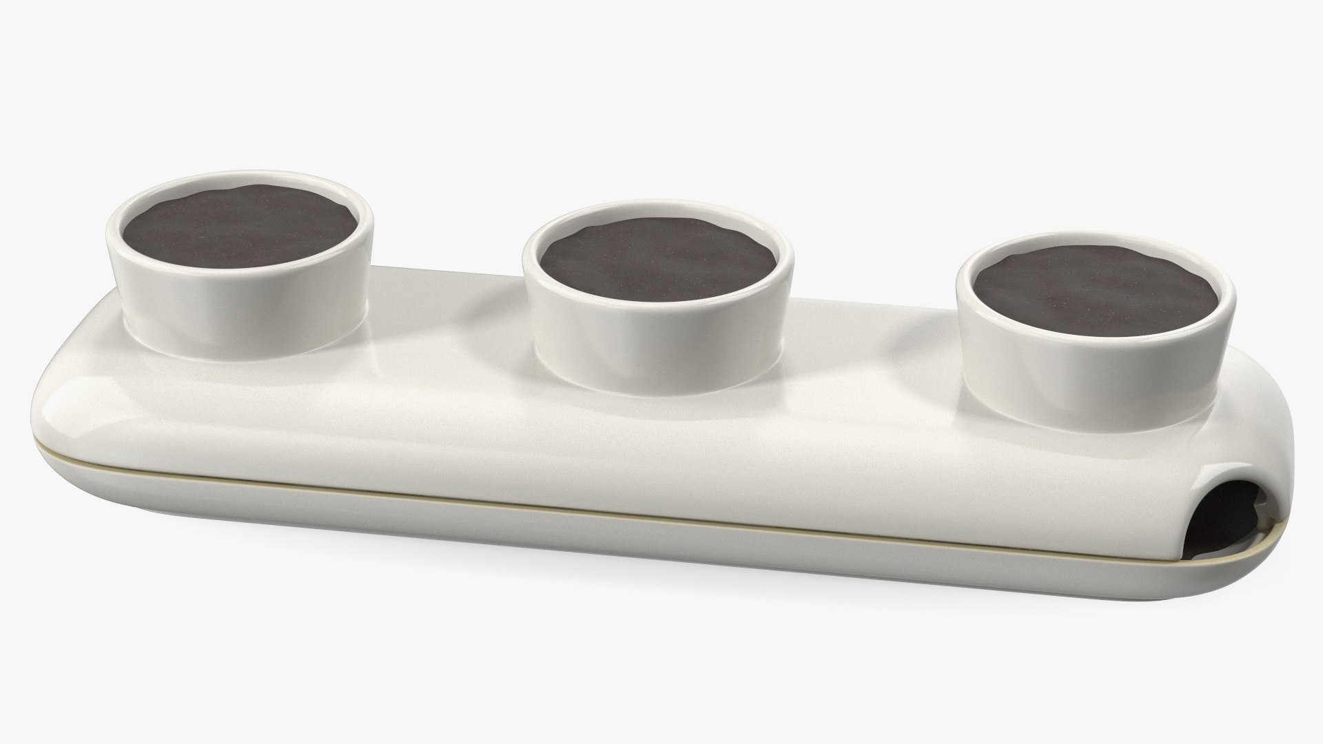 Stoneware Trio Pot Sagaform White 3D model preview