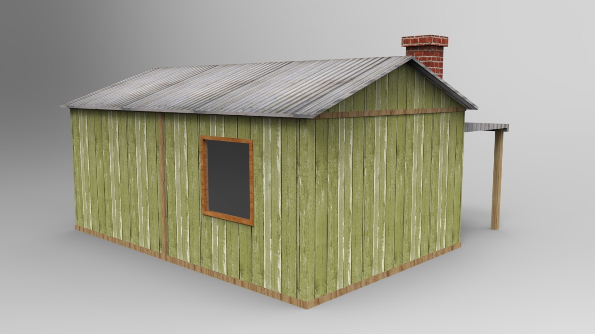 3d model small old house