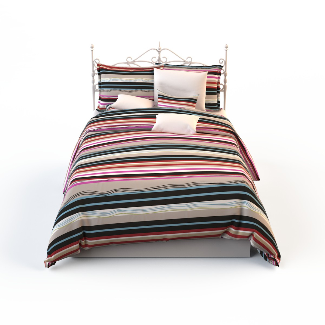 linens bed 3d model