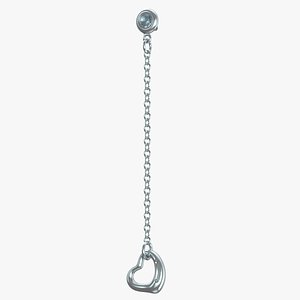 Diamond Earrings Open Heart 01