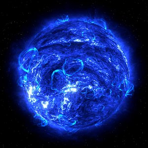Neutron Star Plasma Activity Animated For Blender