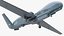 RQ-4D Phoenix Global Hawk Drone Rigged for Maya