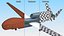 RQ-4D Phoenix Global Hawk Drone Rigged for Maya