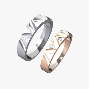 3D model wedding ring 52