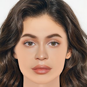Kylie Jenner Head - No Hair - Low poly head for game 3D