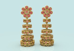 3D Jhumka Earring - 006