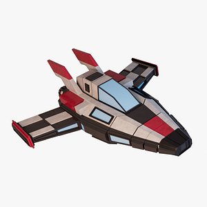 NovaStrike Interceptor XR-15 Spaceship Low-poly 3D model 3D model