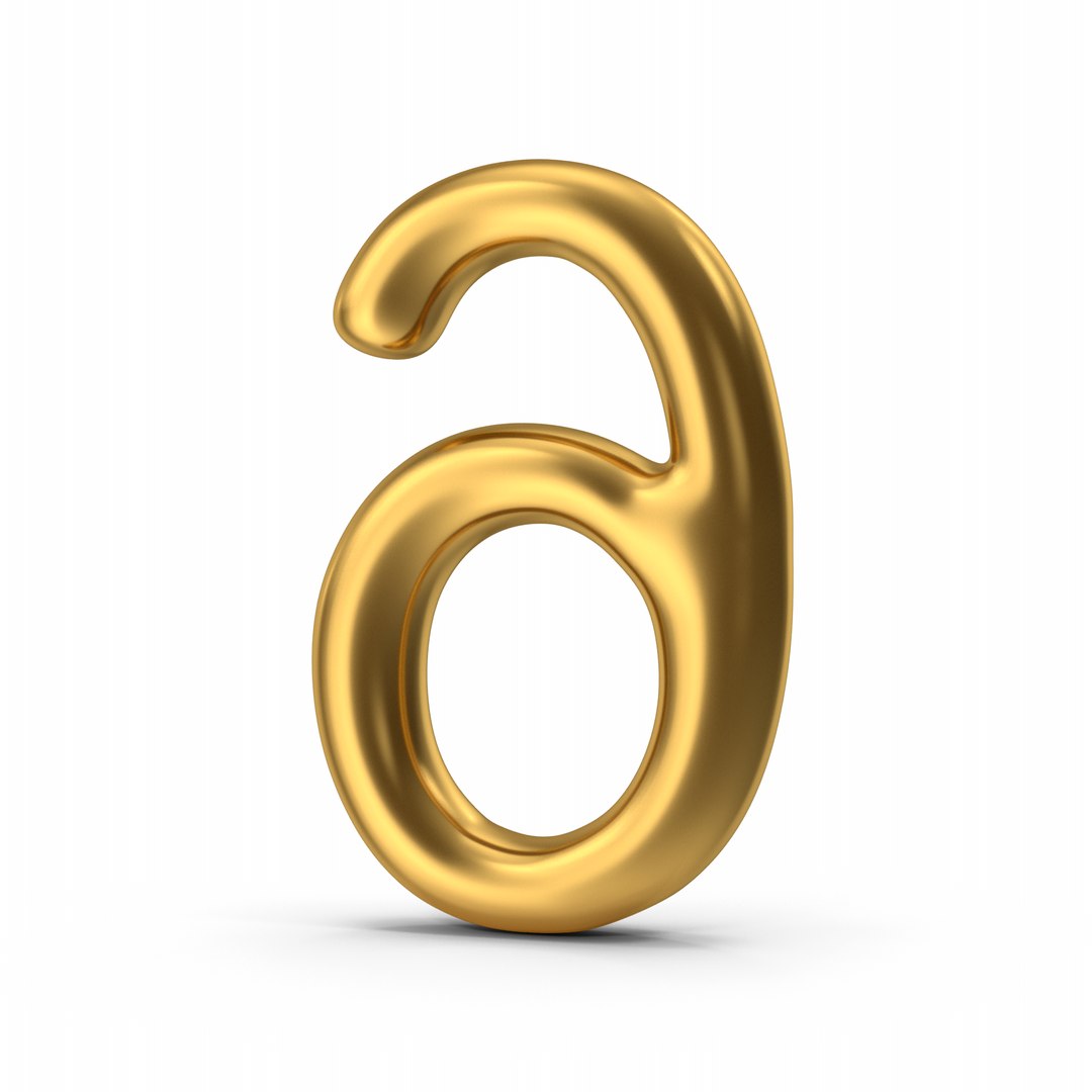 Number 6 Gold 3D - TurboSquid 1866338