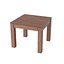 Quadratischer Tisch aus dunklem Holz