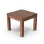 Quadratischer Tisch aus dunklem Holz